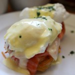 salmon eggs benedict