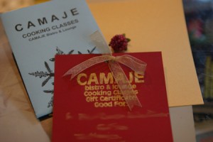 camaje gift certificates